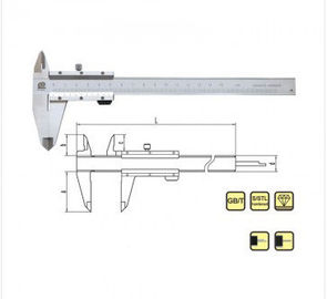 เปิดบล็อกสี่วิธีสแตนเลส Caliper เมตริกชั่ง 0 มม - 150 มิลลิเมตร